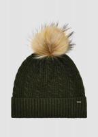 Bruff Knitted Bobble Hat - Olive