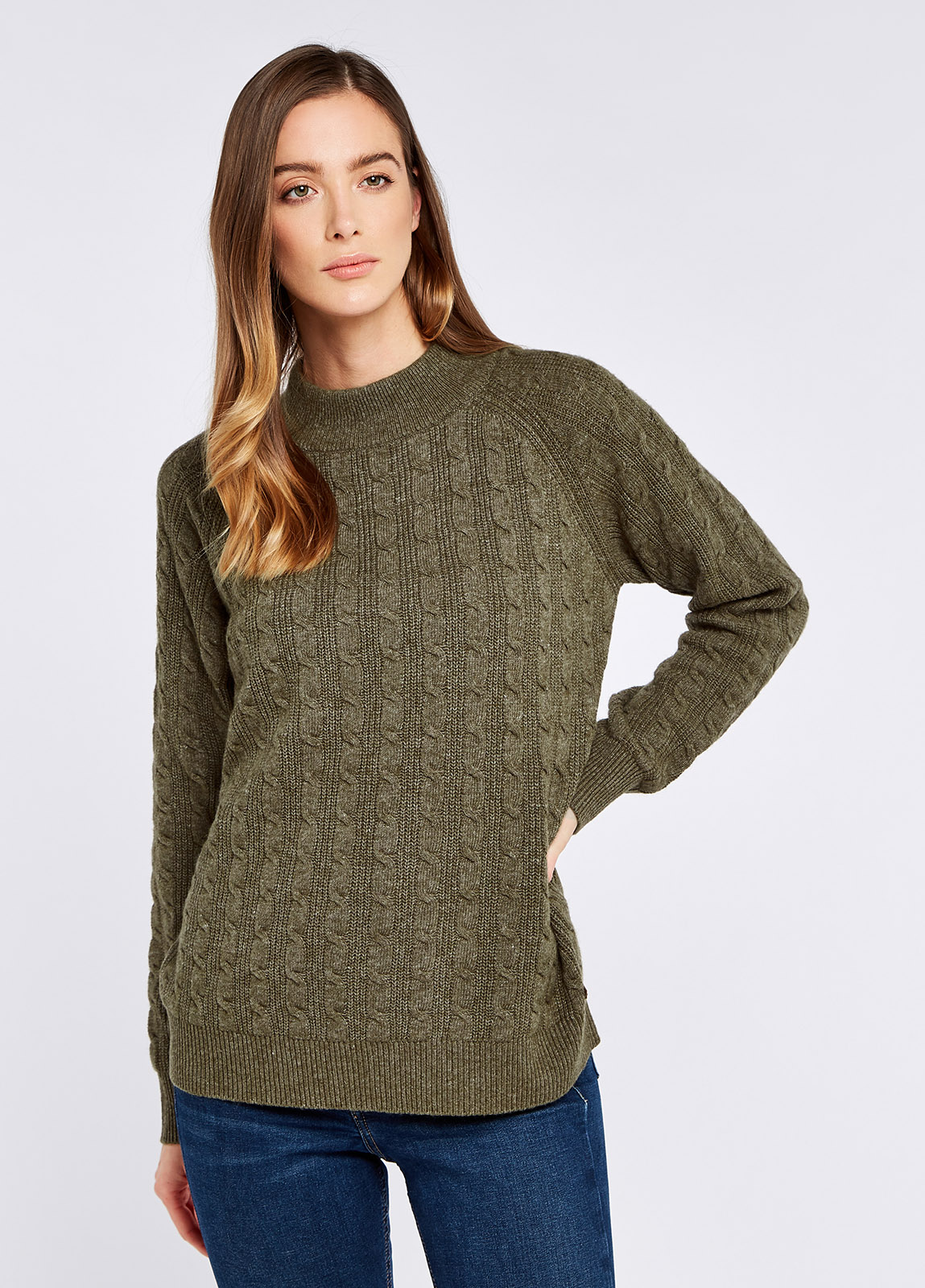 Tallanstown Knitted Sweater - Dusky Green