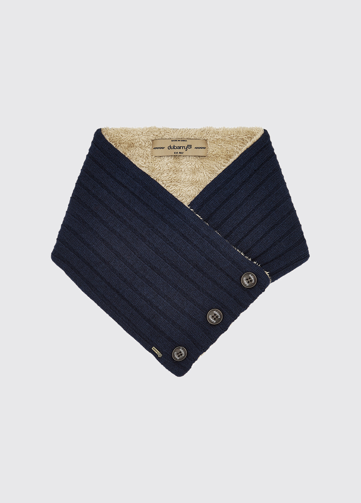 Cache-cou tricoté Claddagh - Navy