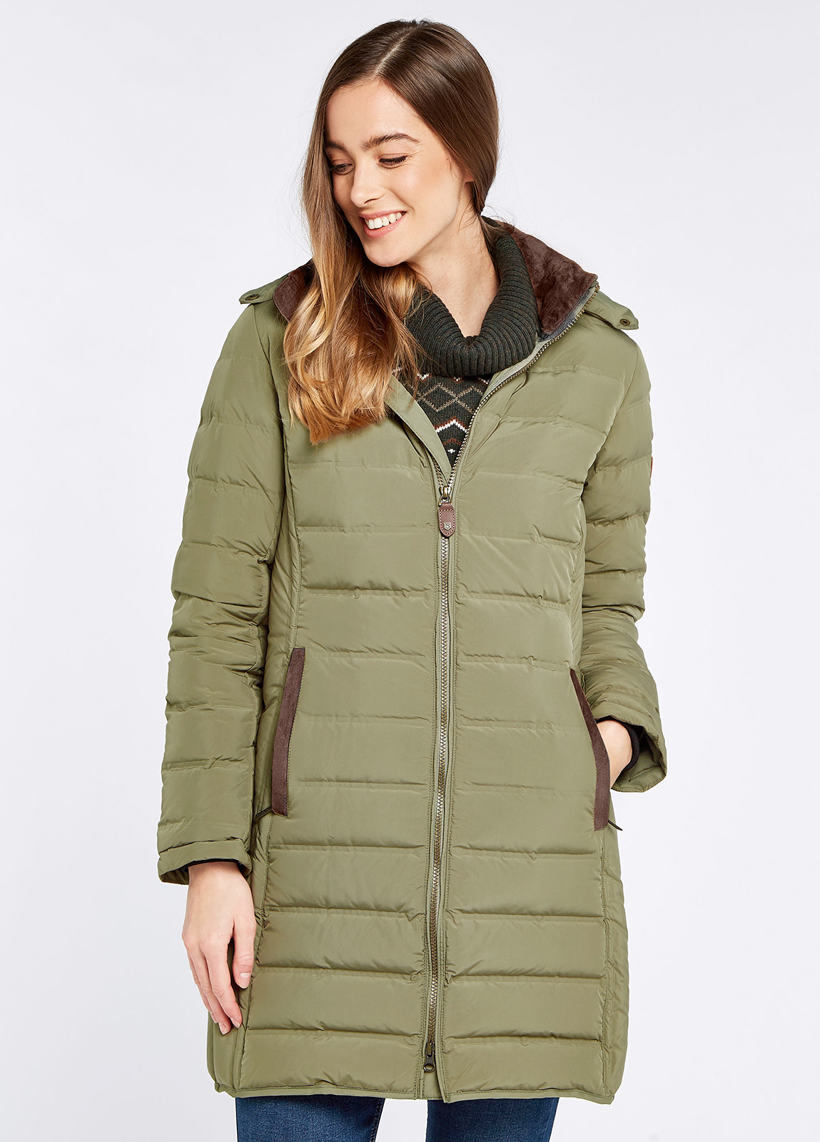 Ballybrophy Quilted Jacket - Dusky Green