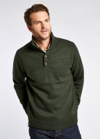 Roundwood Button Neck Sweater - Olive