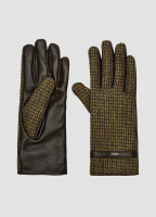 Ballycastle Tweed Leather Gloves - Heath