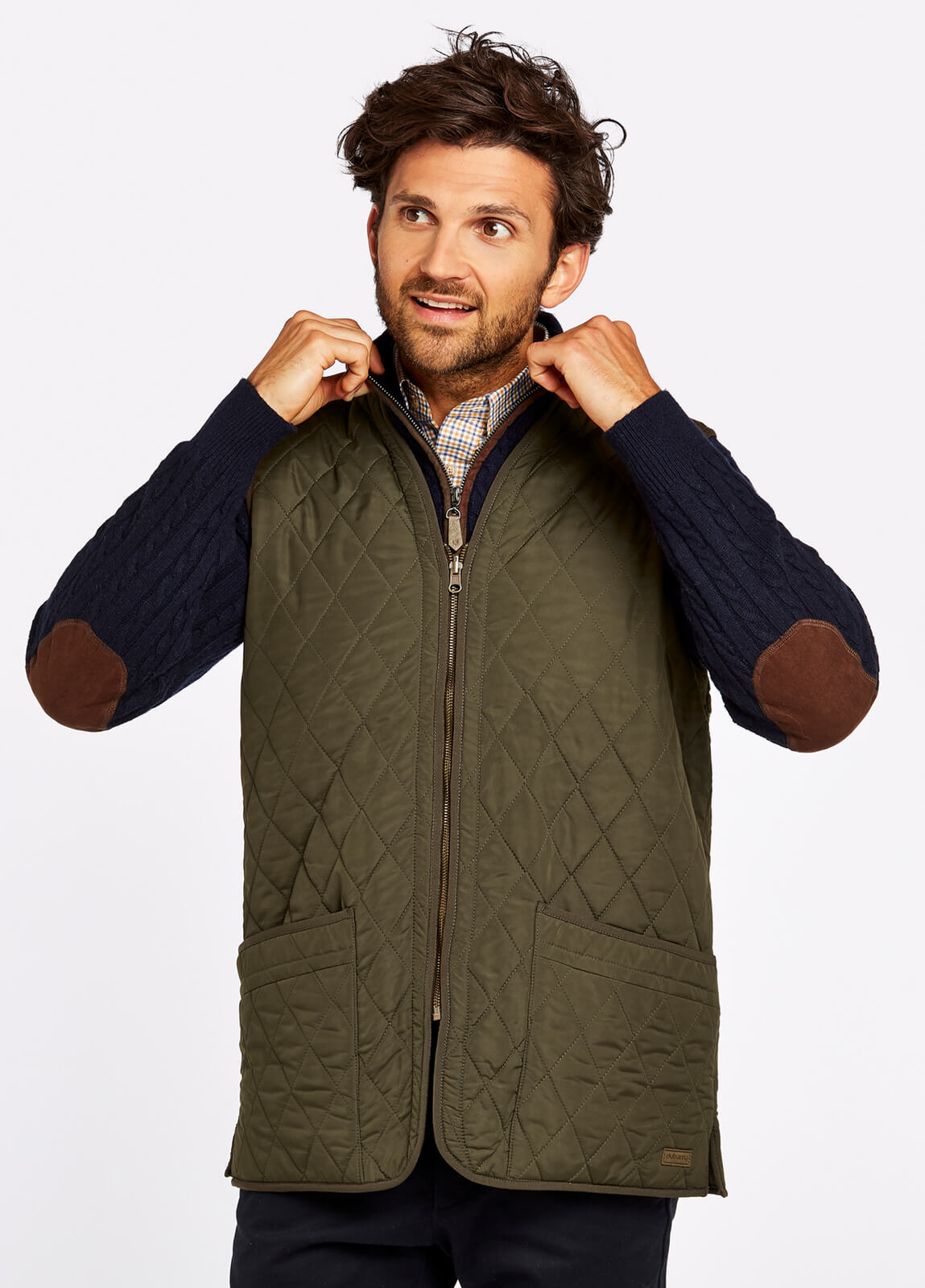 Ballygar Quilted Waistcoat - Olive