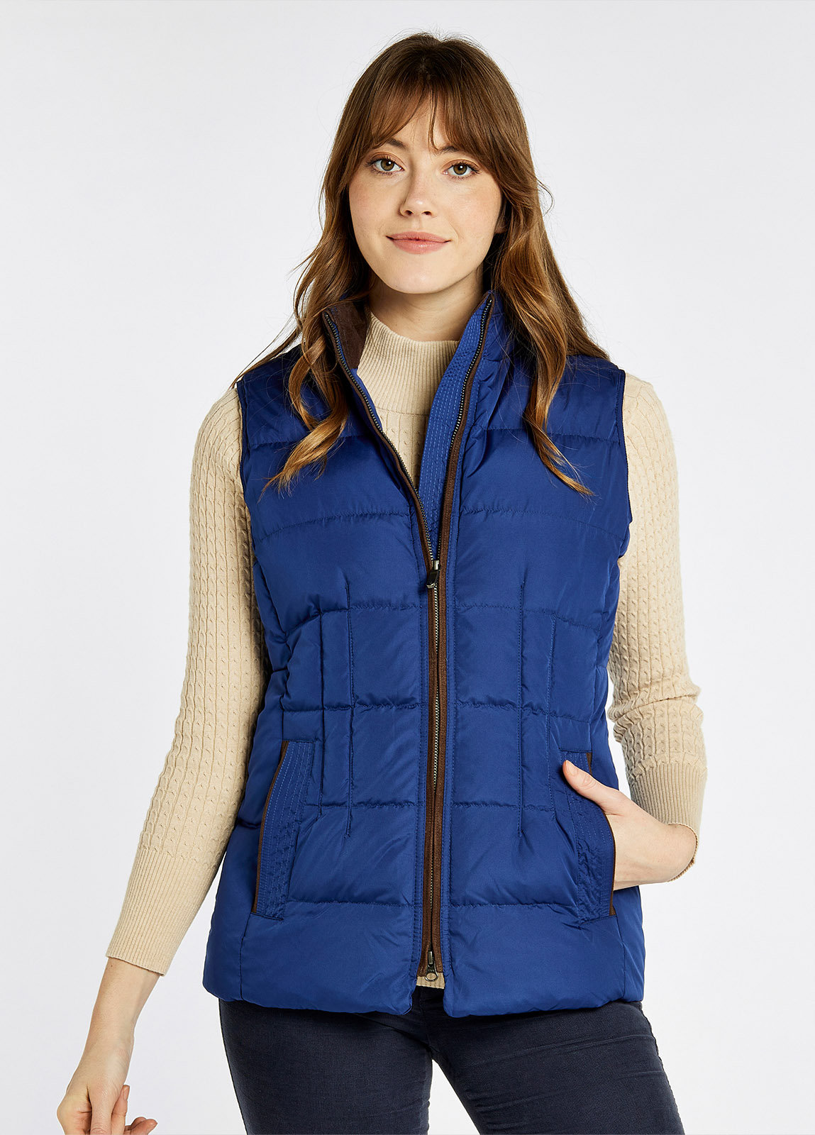 Spiddal Quilted Gilet - Peacock Blue
