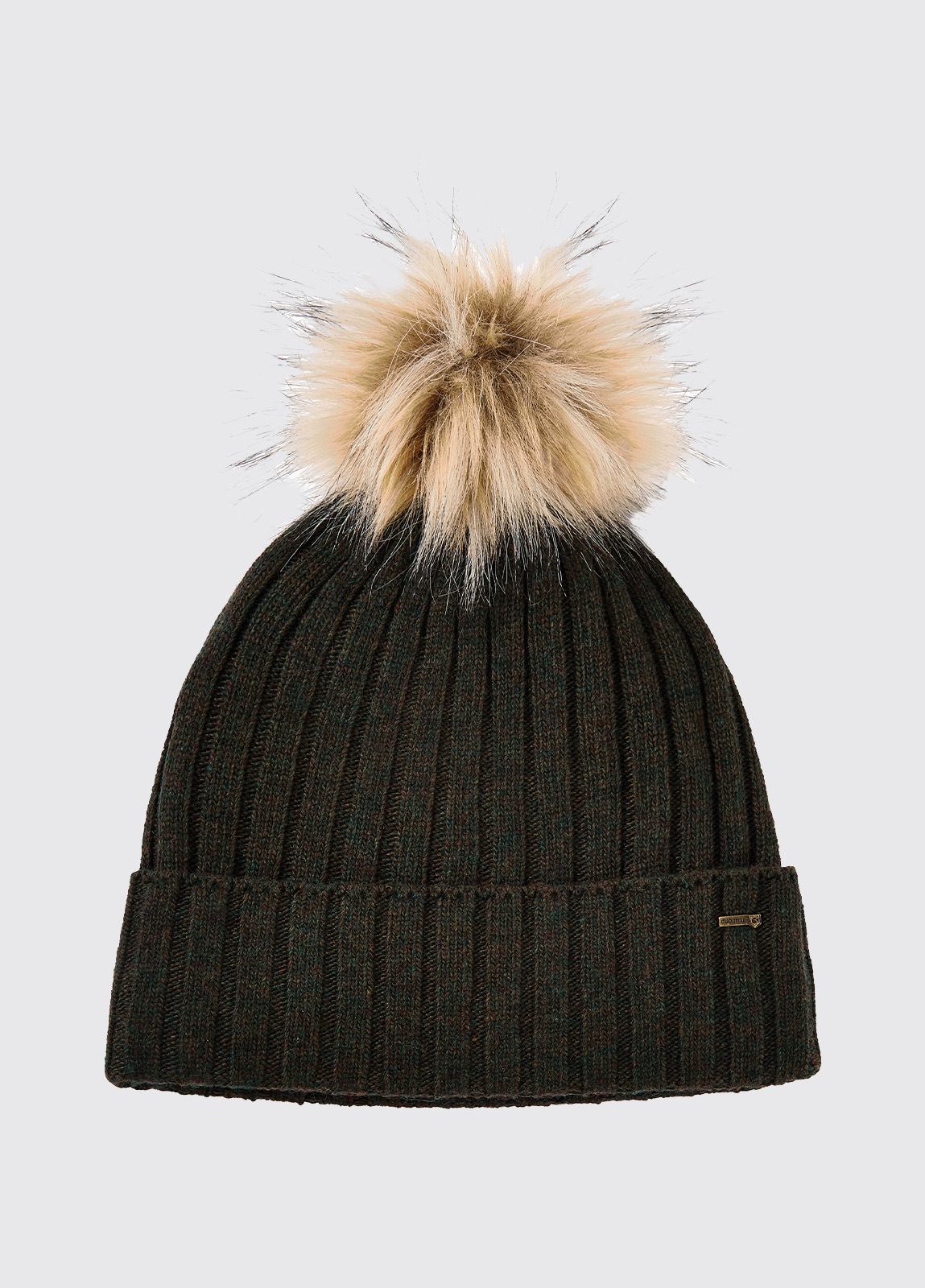 Curlew Knitted Hat with bobble - Olive