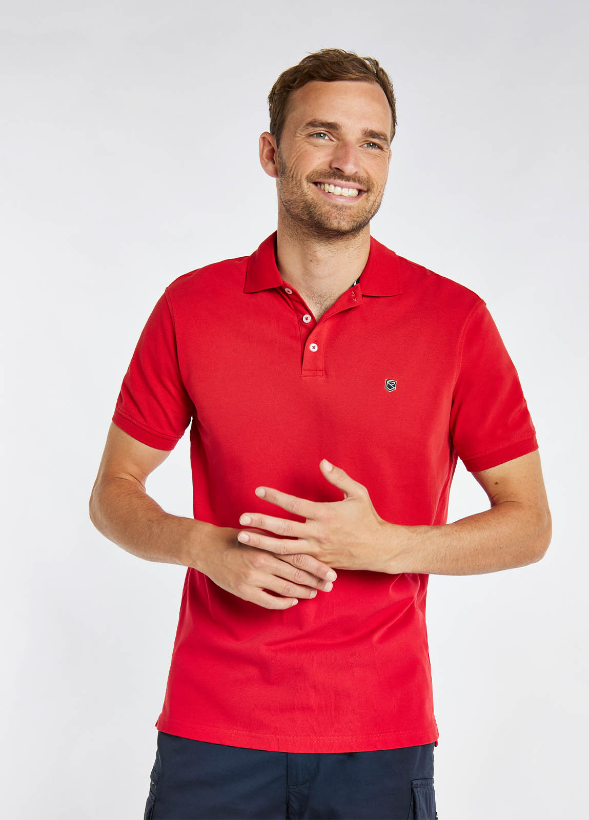 Quinlan UPF 40 Polo - Engine Red