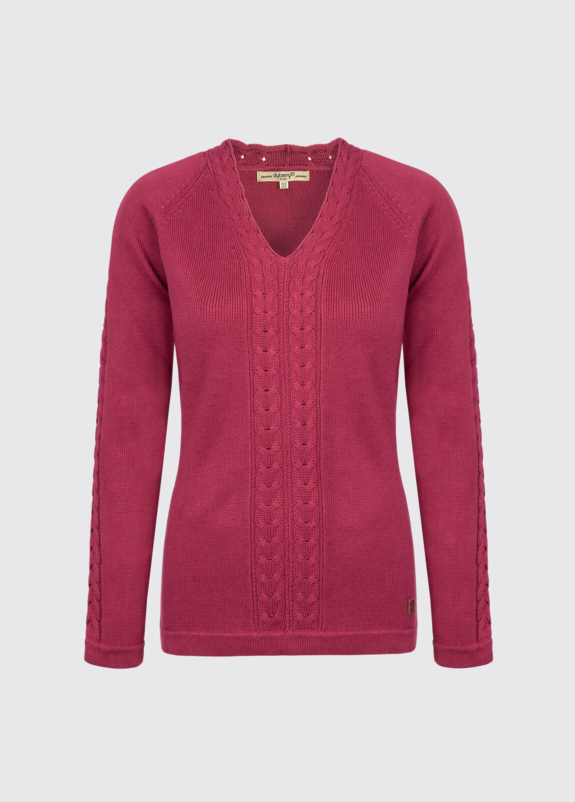 Carolan Women's V-neck Knitted Sweater - Merlot Multi