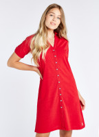 Druid Shirt Dress - Cardinal