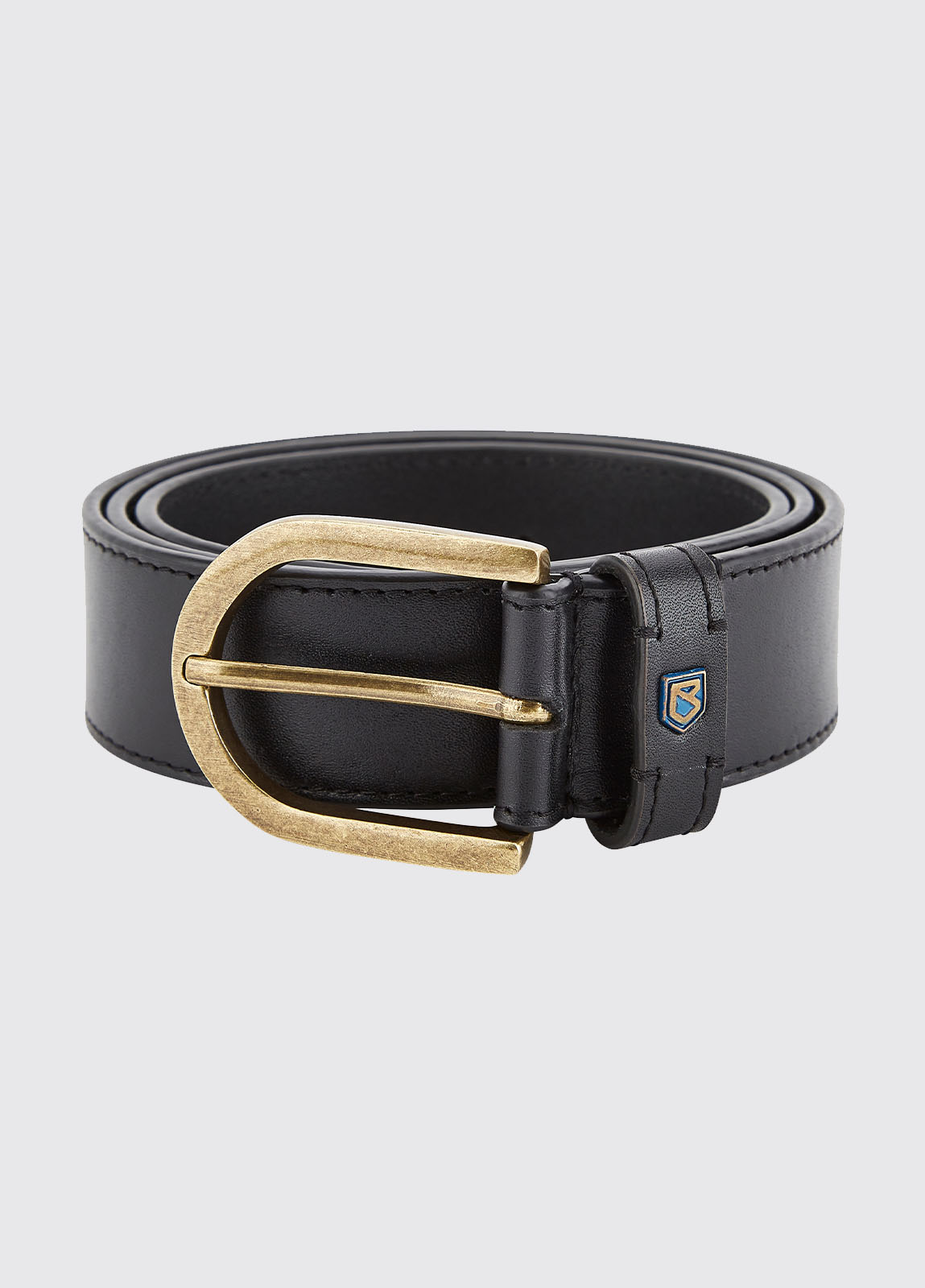 Porthall Leather Belt - Black