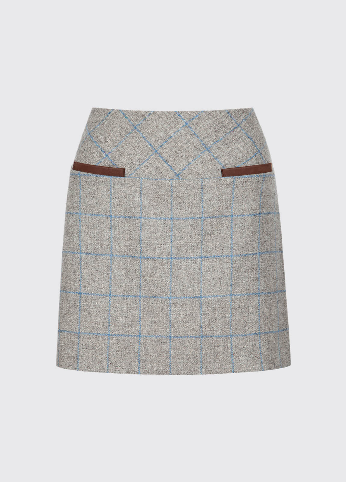 Clover Tweed Mini Skirt - Shale