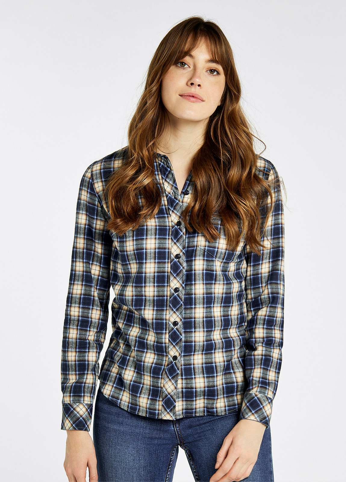 Japonica Check Shirt - Peacock Blue
